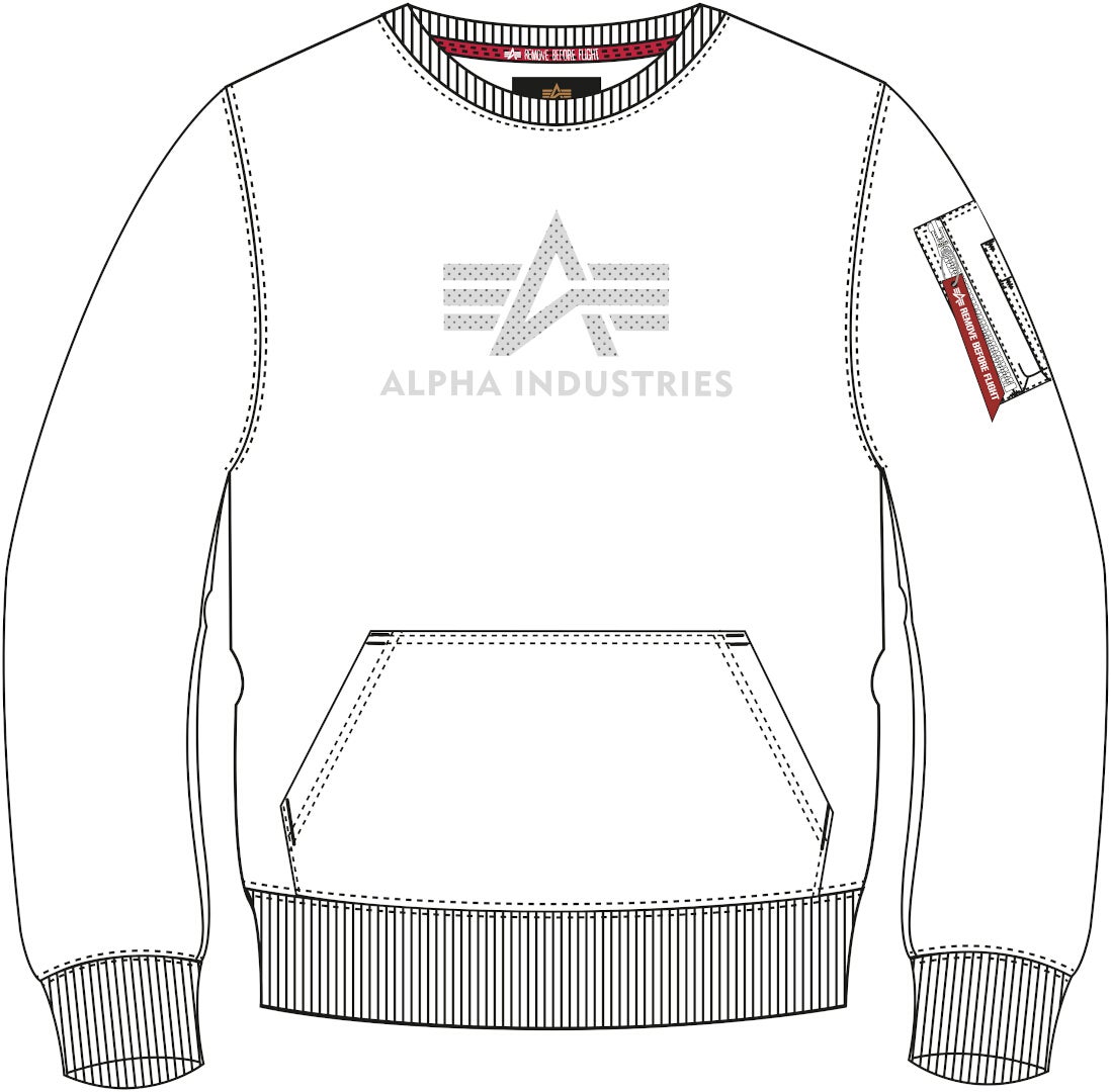 Alpha Industries 3D Logo Sweatshirt Blanc XL Figure 1