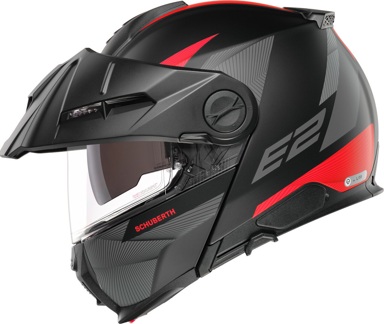 Schuberth E2 Defender Casco nero opaco/rosso XXXL (65) Figura 2