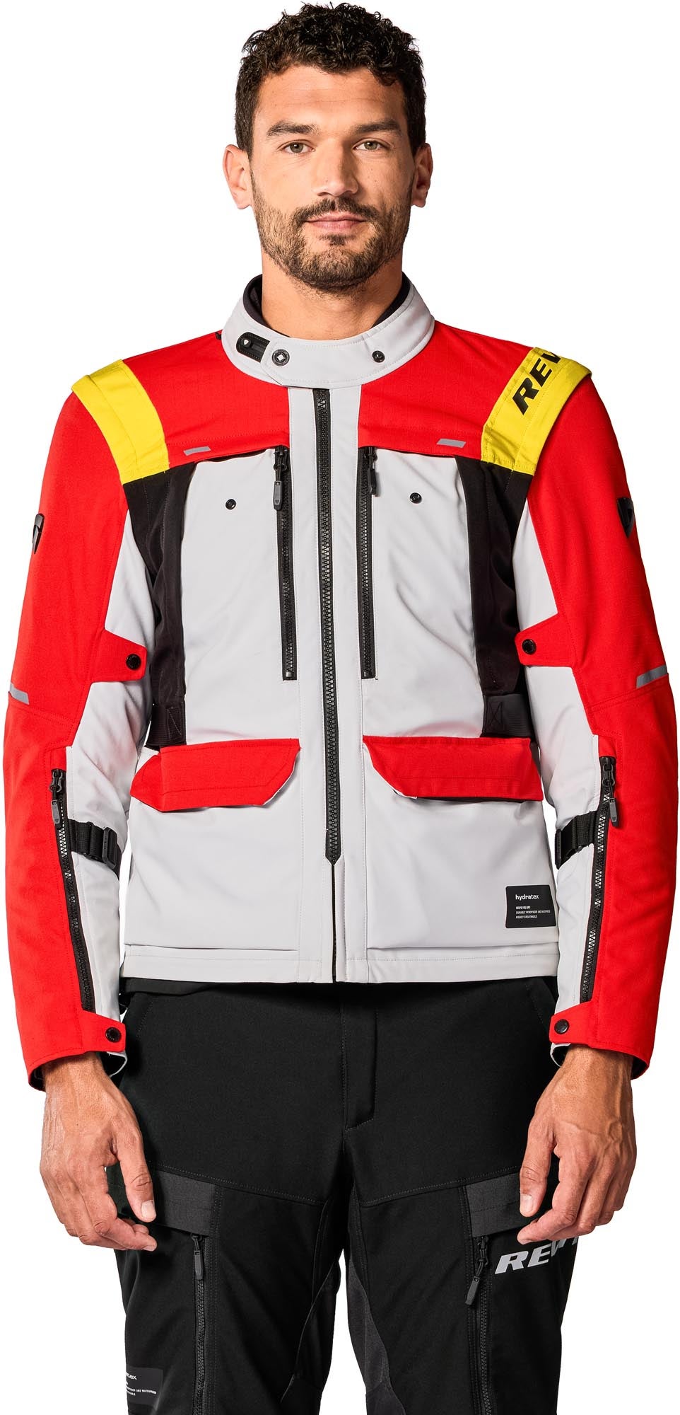 Revit Offtrack 3 H2O wasserdichte Motorrad Textiljacke rot/weiß S Abbildung 5