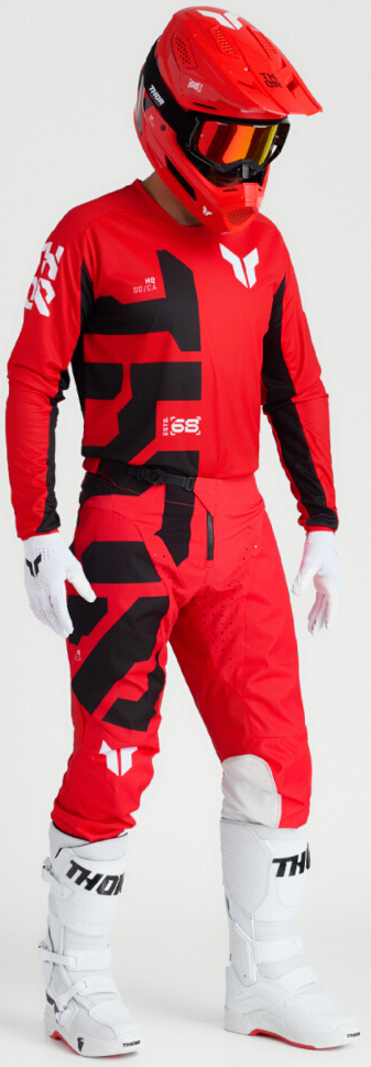 Thor Launchmode Forge Motocross Jersey rot/schwarz M Abbildung 5