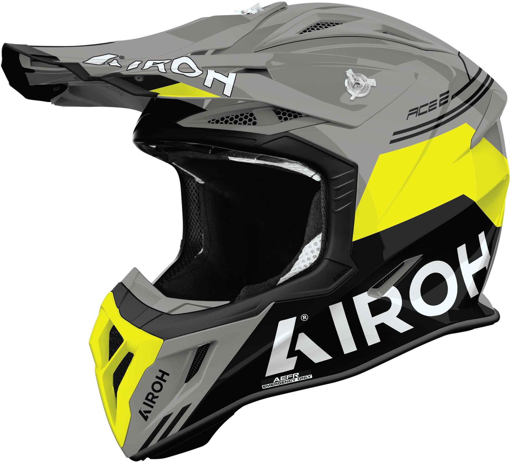 Airoh Aviator Ace 2 Fury Motocross Helm grau/schwarz/gelb XL (61) Abbildung 1