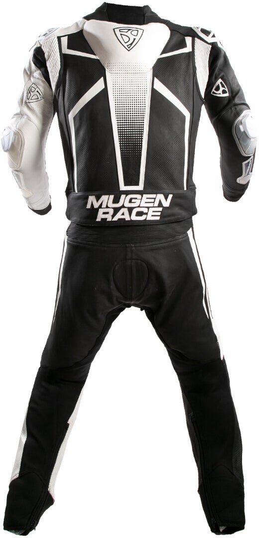 MUGENRACE Sidegun perforated Two Piece Motorcycle Leather Suit black/white 58 Figure 2