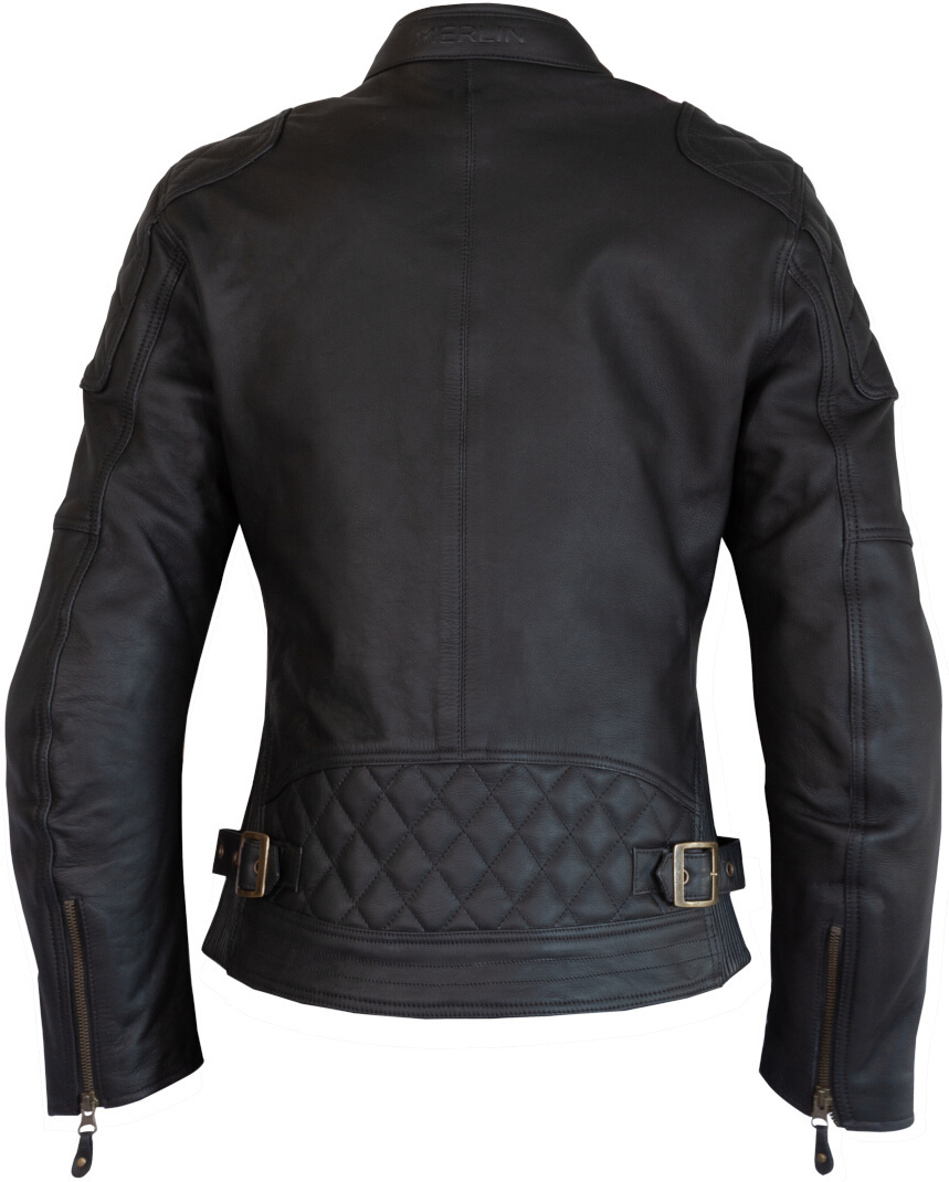 Side view of Merlin Bristol D3O Cafe Ladies Motorcycle Leather Jacket