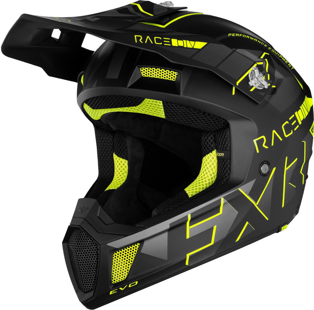 FXR Clutch Evo 2023 Snescooterhjelm sort/gul M (57/58) Figur 1