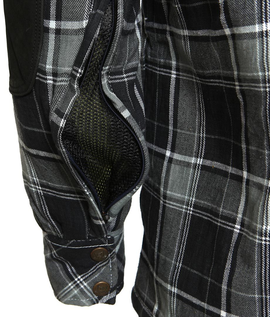 Bores Lumberjack Premium Motorradhemd grau/schwarz/weiß 5XL Abbildung 6
