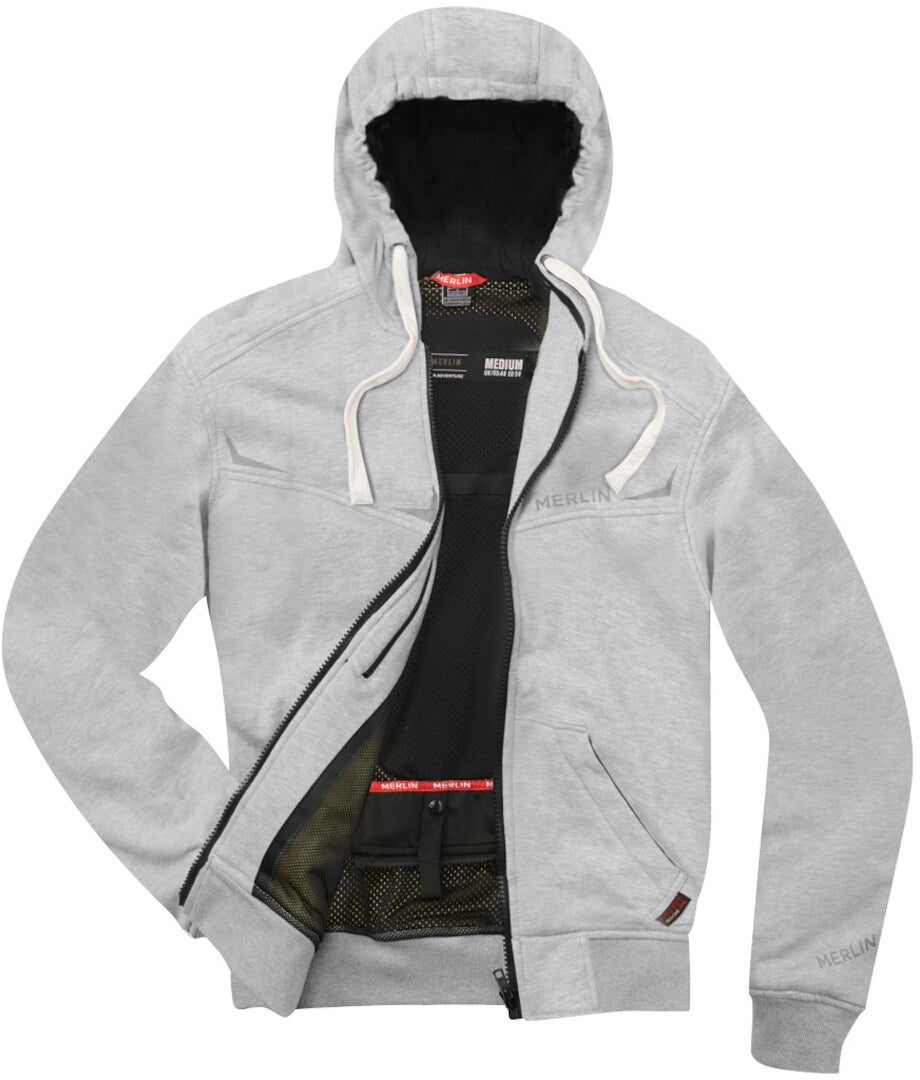 Merlin Easton Motorcycle Zip Hoodie Jacket light grey L Figure 4