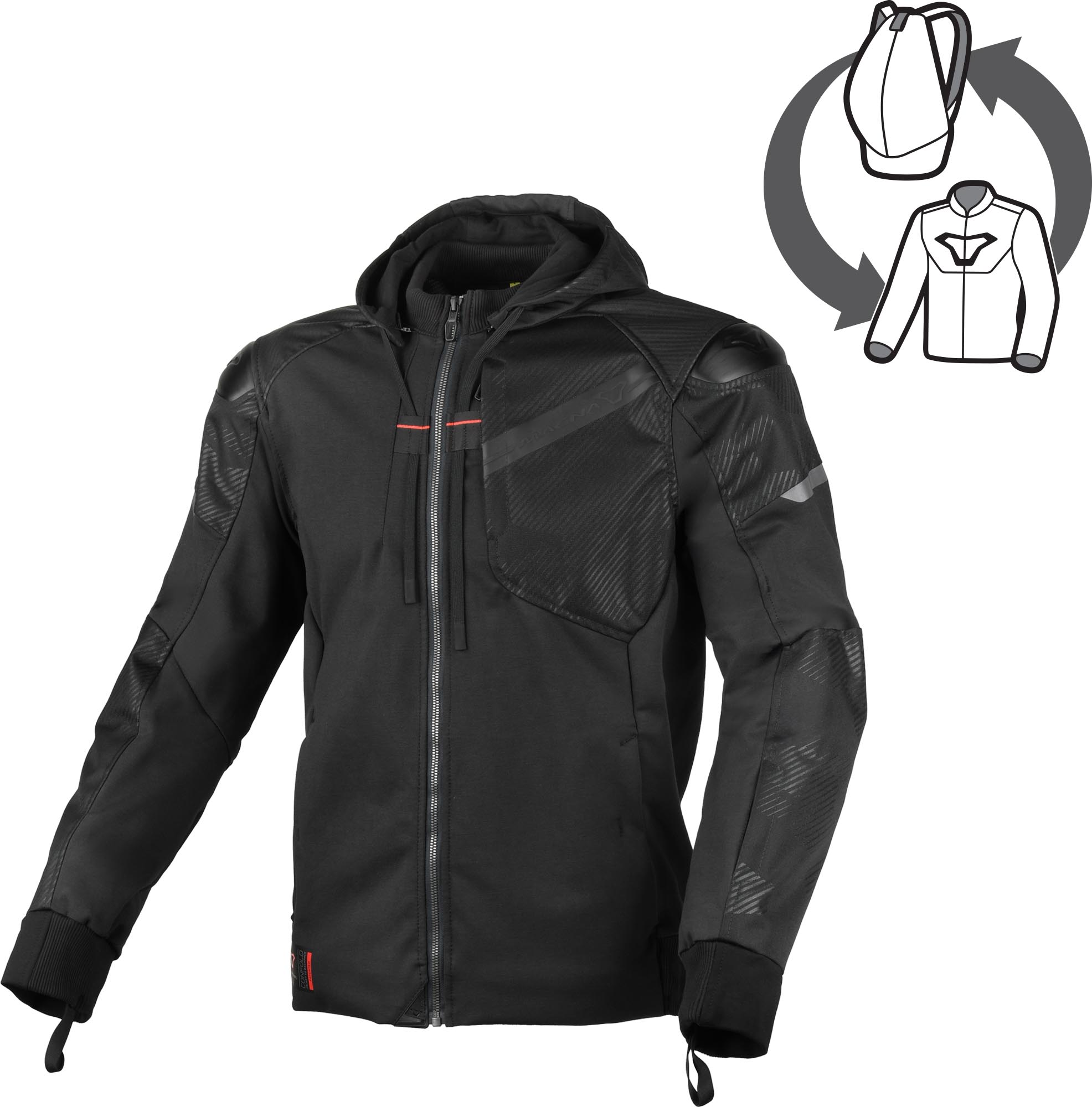 Macna Distec Motorcycle Textile Jacket black 2XL Figure 1