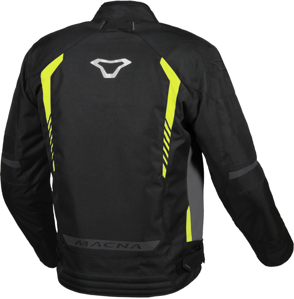 Macna Tazar vattentät motorcykel textil jacka svart/gul XS Figur 2