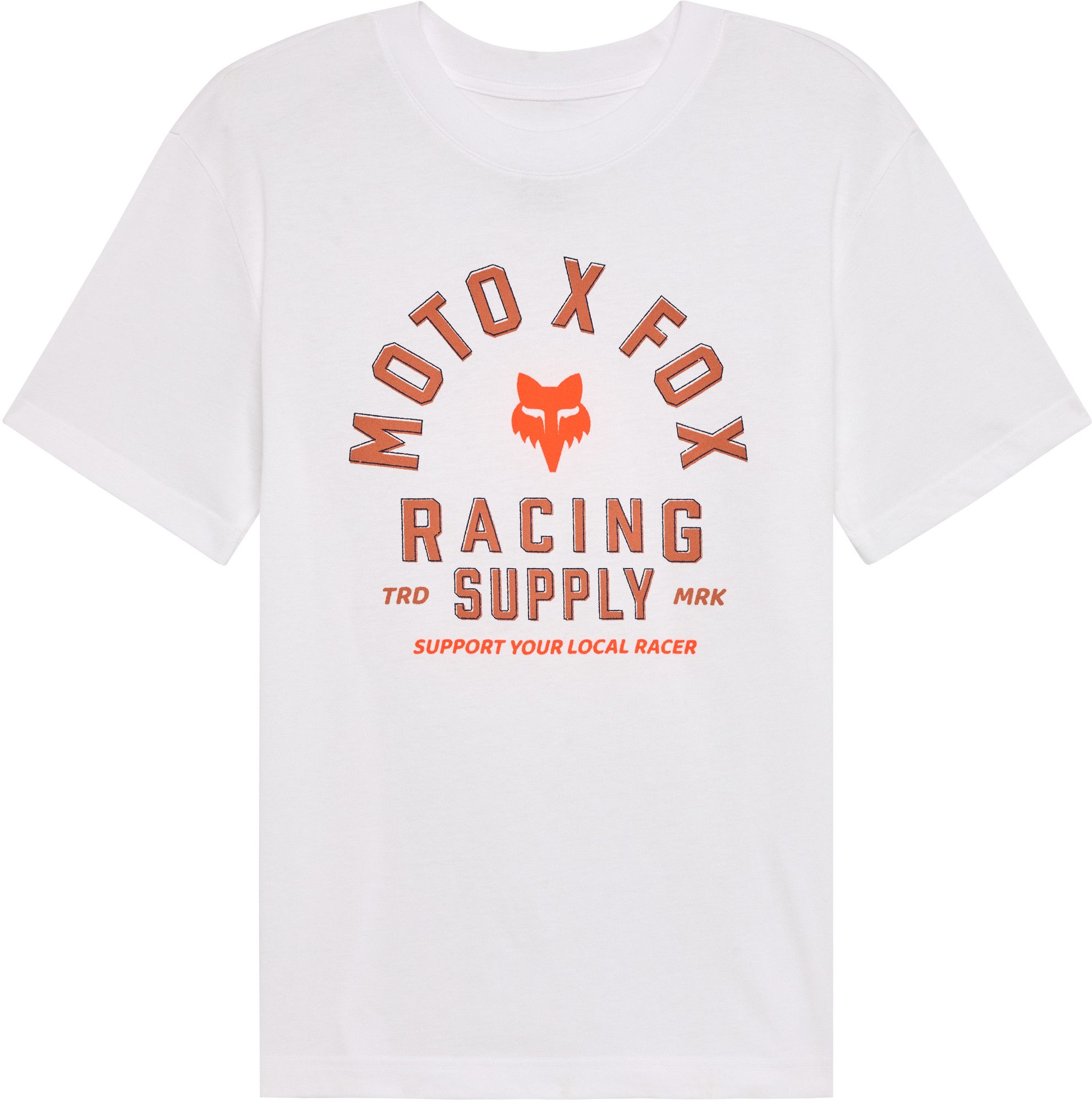 FOX Local Racer 女士 T 卹 白色/橘色 M 圖1