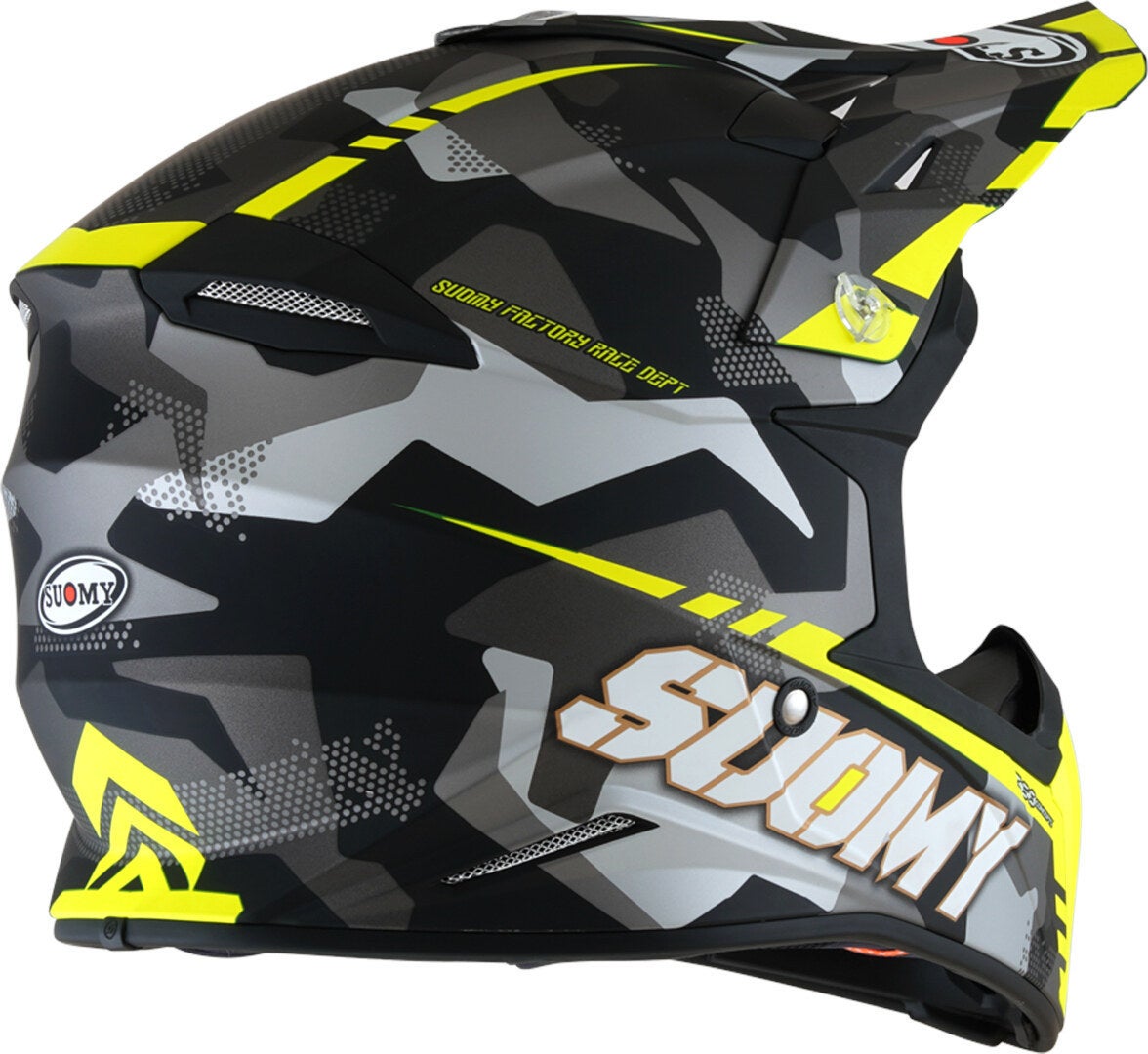 Suomy X-Wing Camouflager E06 Motocross hjelm sort/grå/gul L (59/60) Figur 3