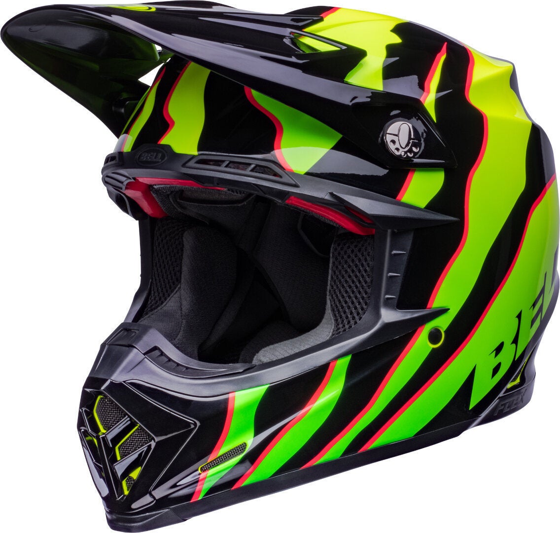 Bell Moto-9S Flex Claw Casco Motocross nero/verde M Figura 3