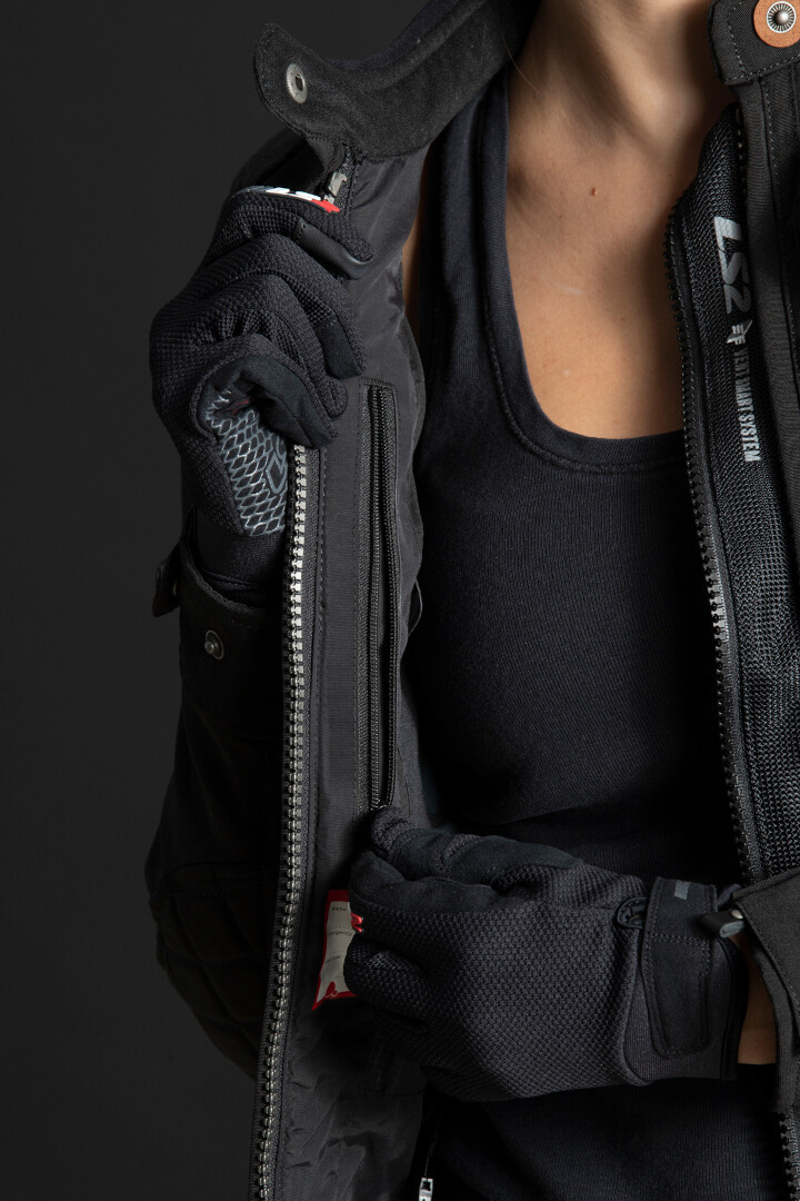 LS2 Bullet imperméable dames moto textile veste noir M Figure 4