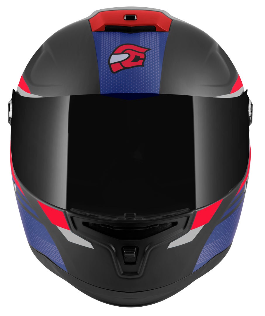 FC-Moto FF114B Zeron Helmet black matt/red/blue/white S Figure 3
