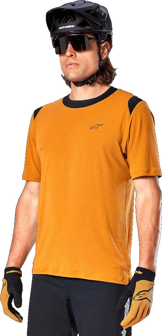 Alpinestars A-Dura Dri Wool Short Sleeve Bicycle Jersey Gold M Figure 3