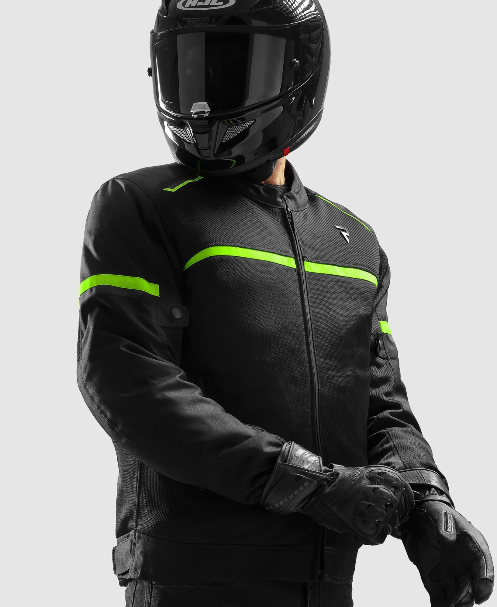 Side view of Rebelhorn Echo waterproof Motorcycle Textile Jacket