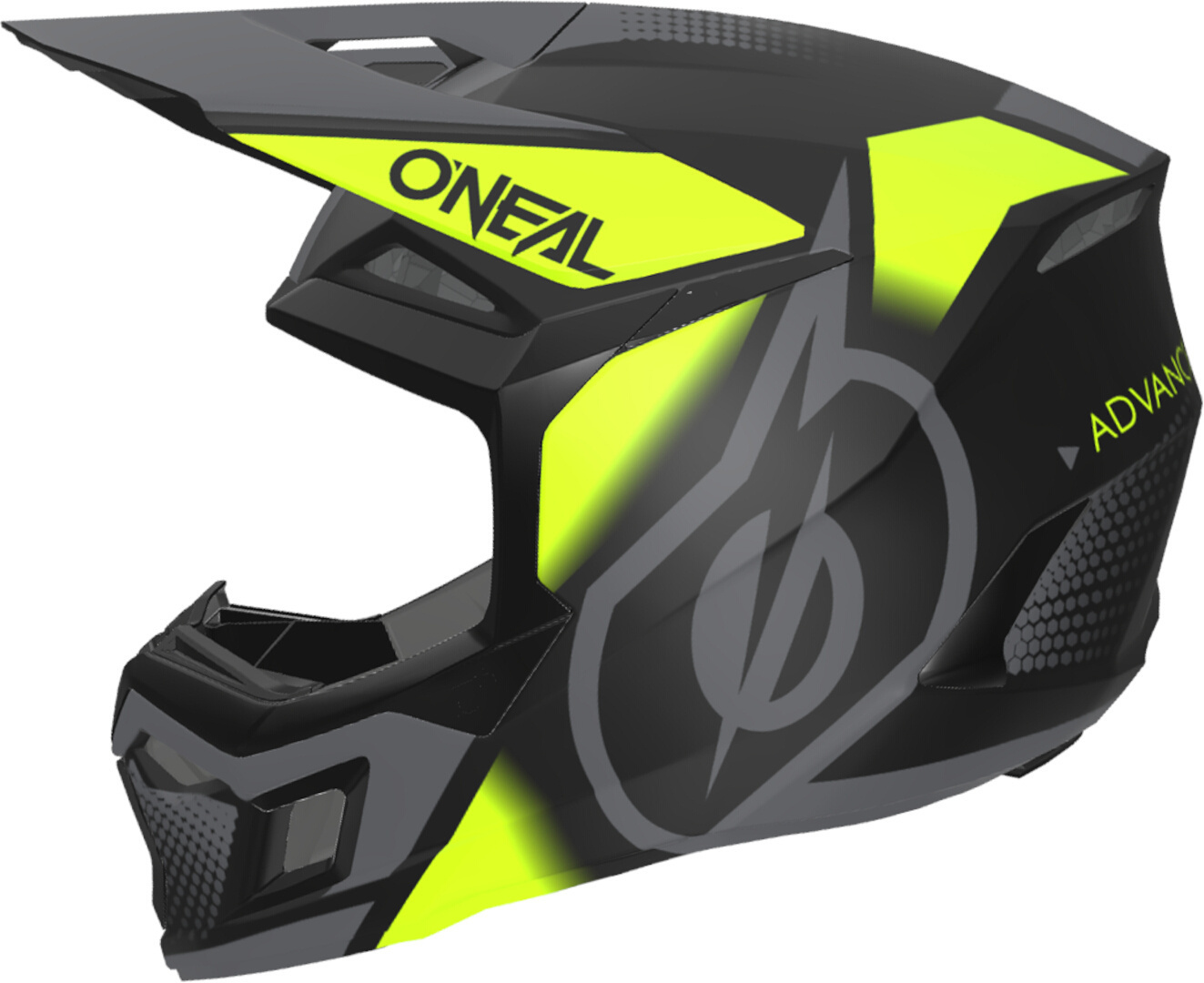 Oneal 3SRS Vision Cască de motocross negru/galben-neon XS (53/54) Figura 1