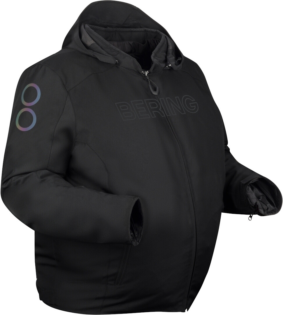 Bering Warwick King Size Jachetă textilă impermeabilă pentru motociclete negru 4XL Figura 1