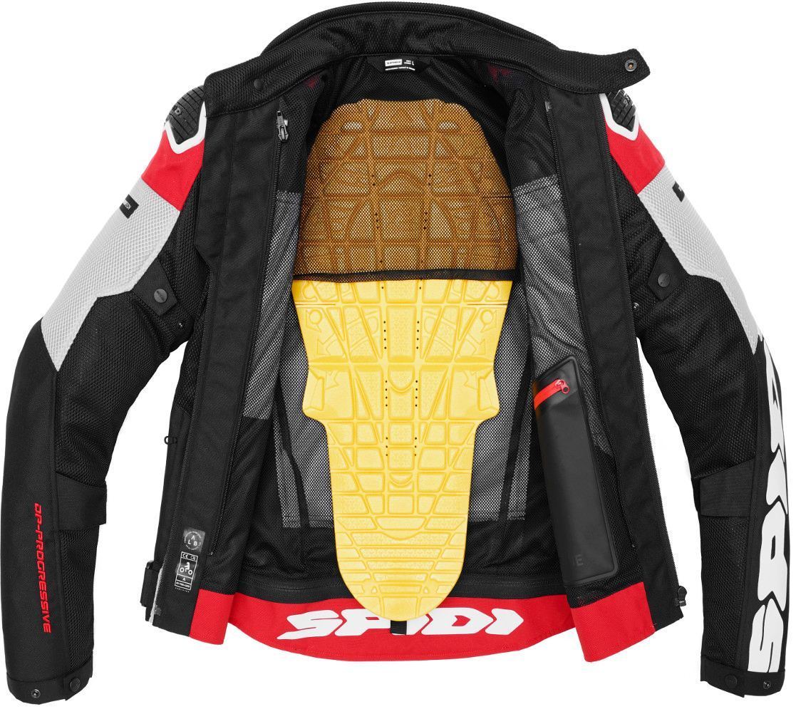 Spidi Progressive Net WindOut Motorcycle Textile Jacket black/grey/red XXL Figure 4