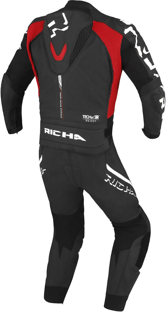 Richa Stradale perforated Motorcycle Leather Jacket black/red/white 56 Figure 4