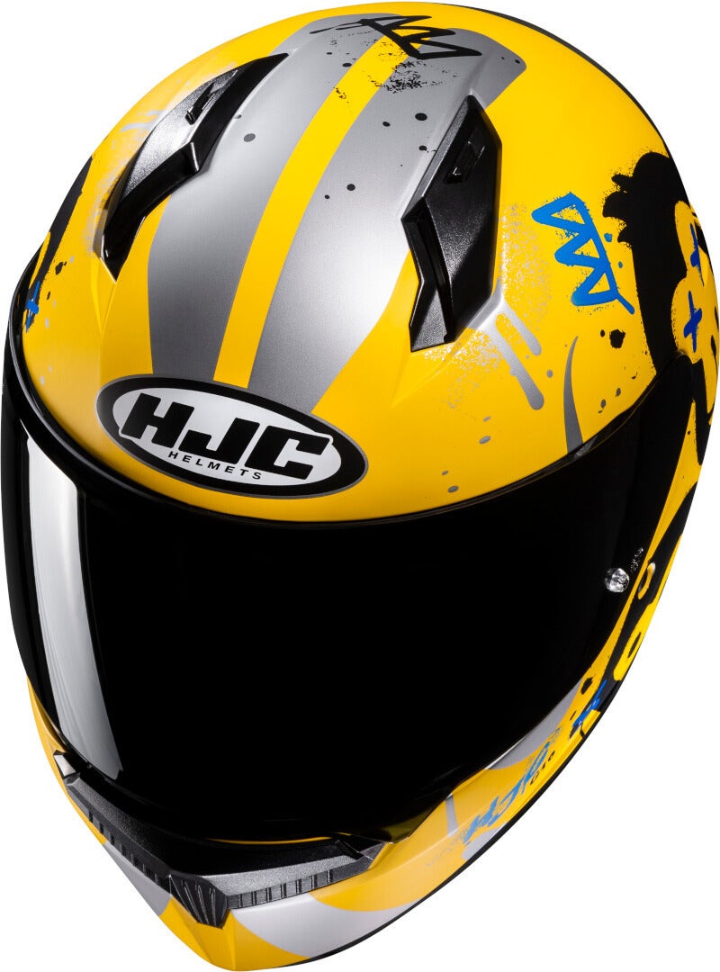 HJC C10 Geti Casco per ragazzi nero/giallo XXS (52/53) Figura 3