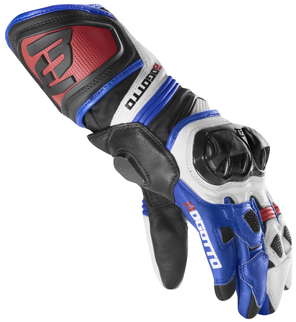 Bogotto Veloce Motorcykel handsker sort/blå/hvid 2XL Figur 2
