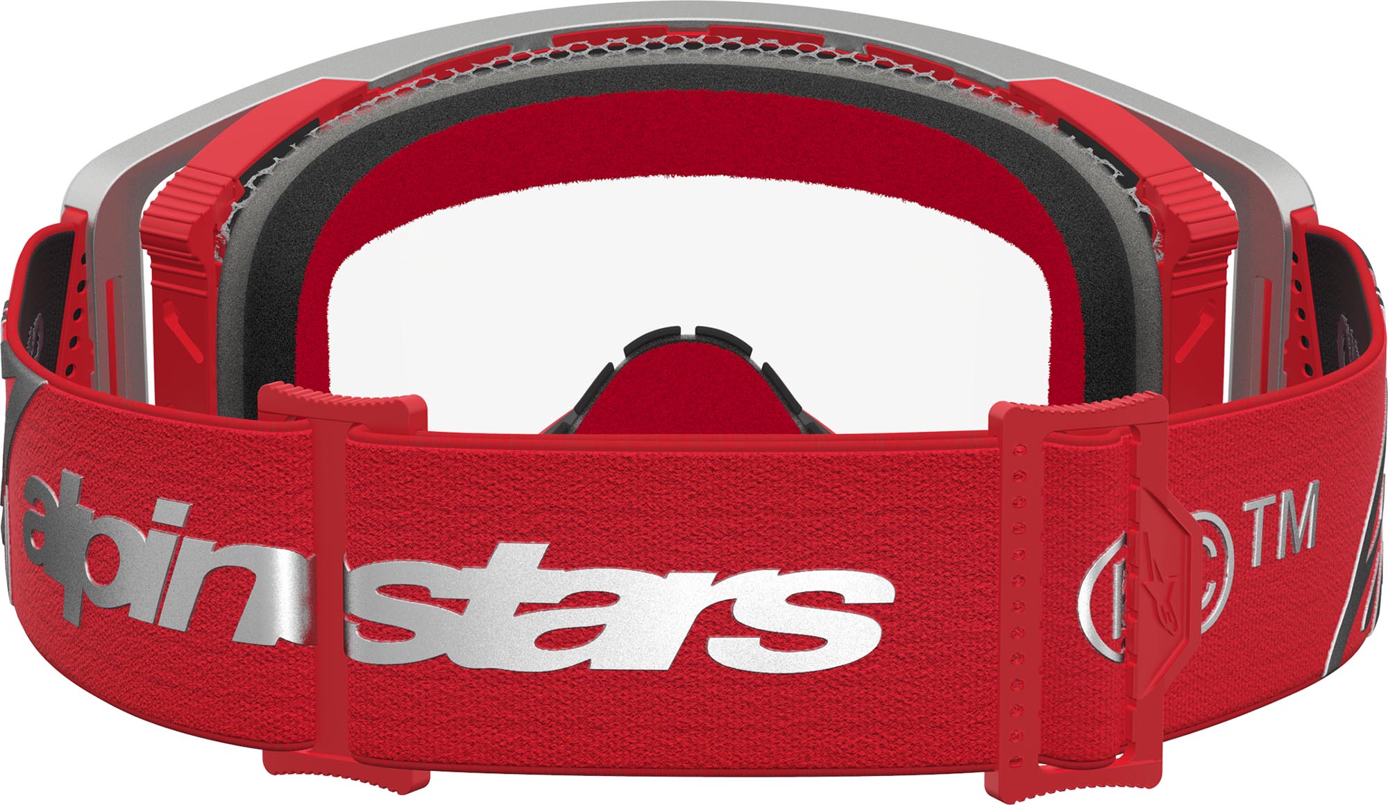 Alpinestars Supertech Dura Air Fluid Occhiali da motocross rosso/argento Figura 3