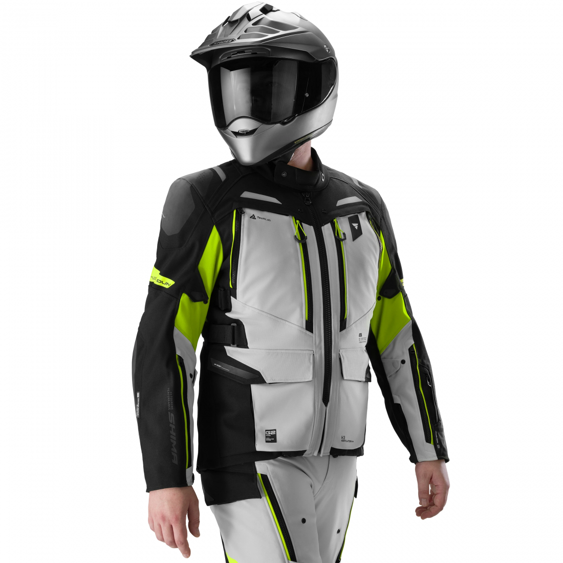 SHIMA Dune 2.0 Motorcycle Textile Jacket black/white/yellow XL Figure 7