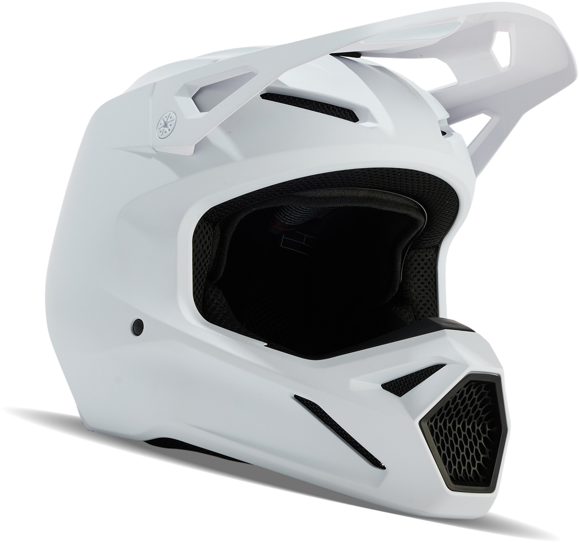 FOX V1 Solid Casque de motocross Blanc mat S (55/56) Figure 1