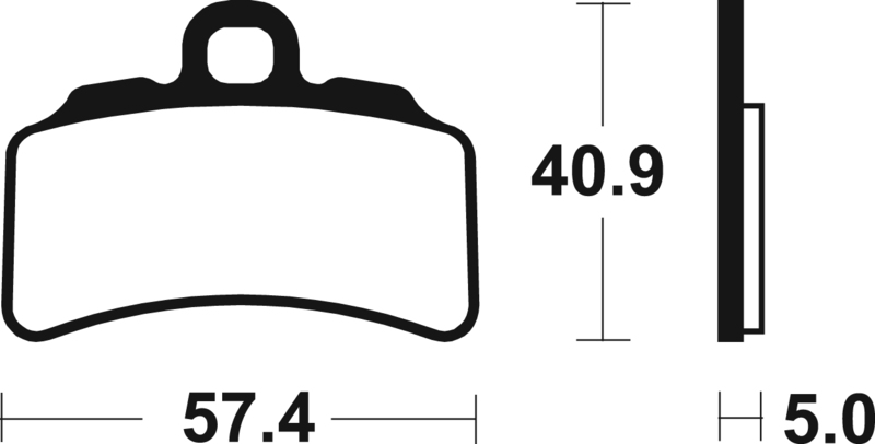 TECNIUM Sintrade metallbromsbelägg - MOR463 Figur 1