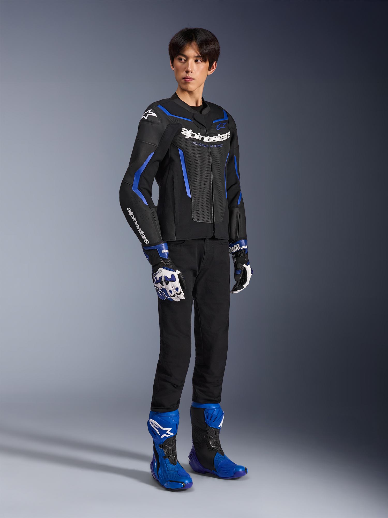 Alpinestars GP Force V2 Air Jachetă de piele de motocicletă Negru/Albastru 54 Figura 6