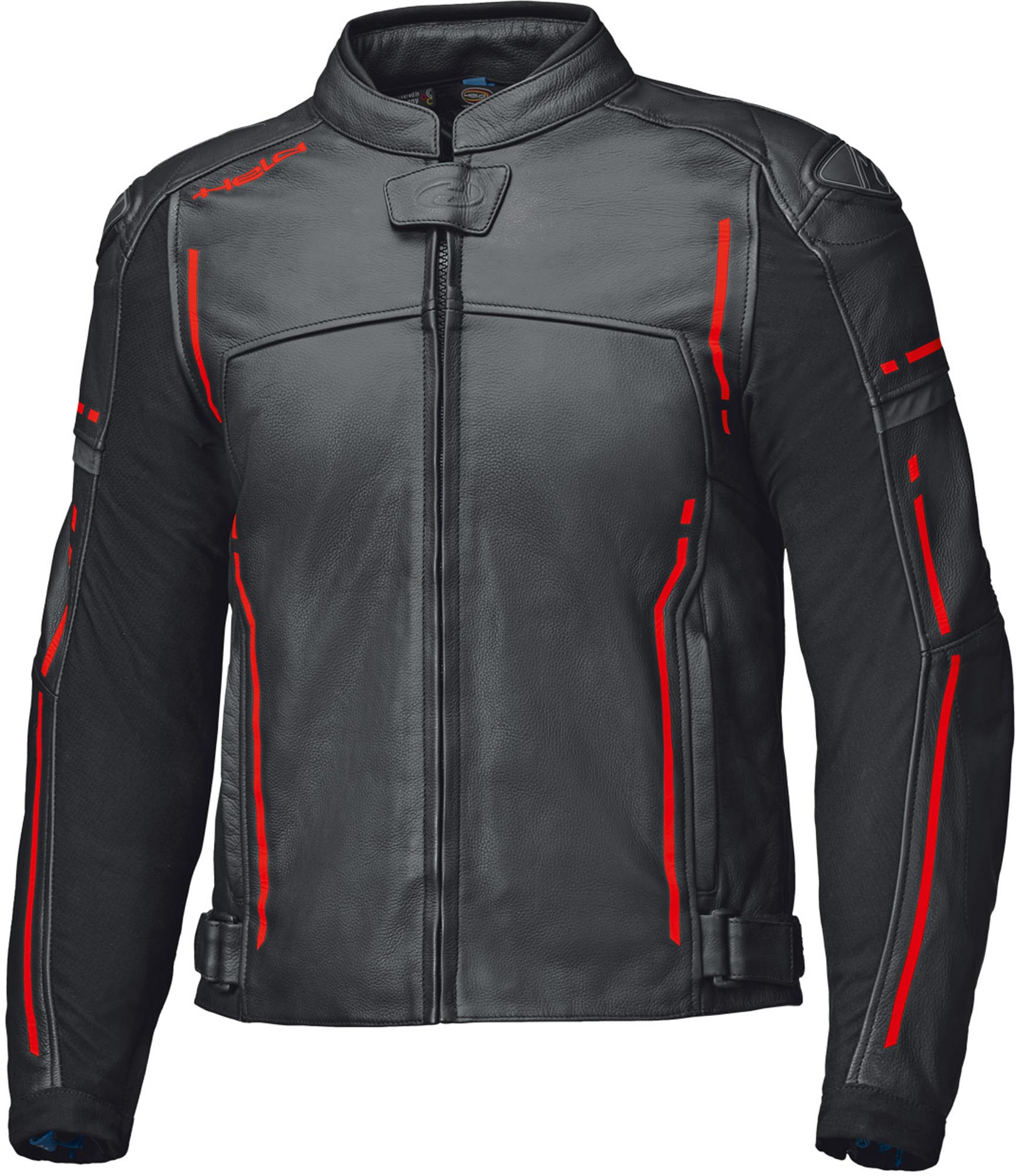 Held Torver Top Motocycle Leather Jacket black/neon-red 54 Figure 1