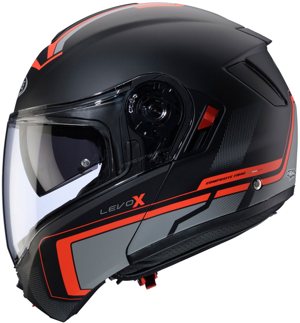 Caberg Levo X Elite Helm zwart mat/grijs/rood Verlies (59/60) Figuur 3