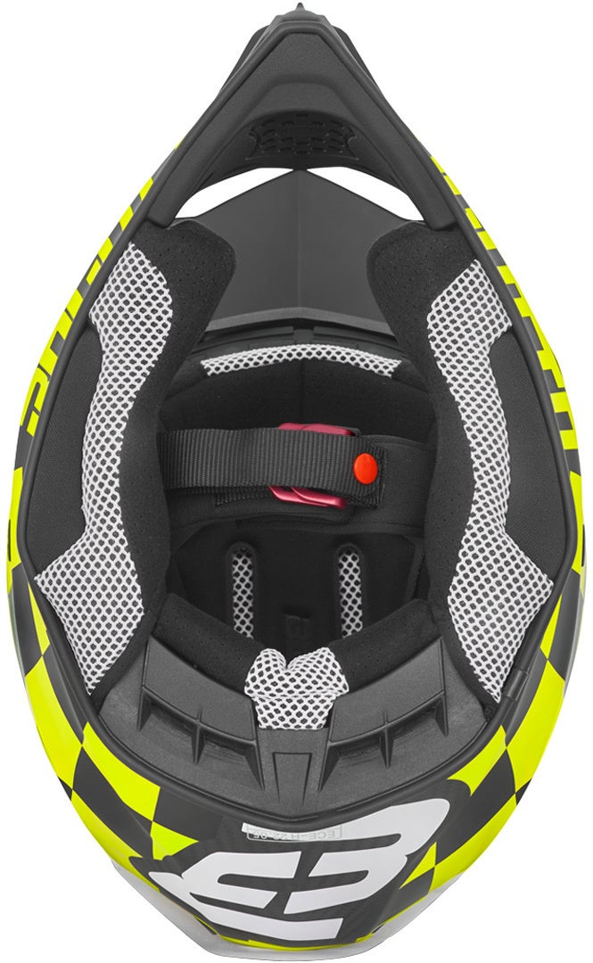 Bogotto V328 Xadrez Carbon Casco da motocross nero/giallo 2XL Figura 5