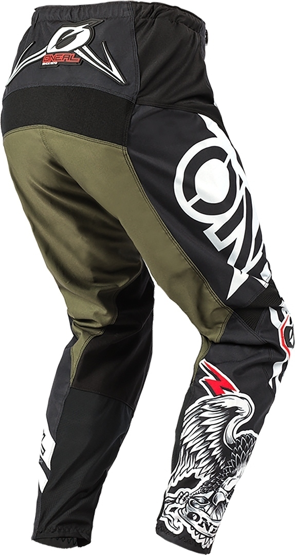 Oneal Element Warhawk Calças de motocross preto/verde/branco 28 Figura 2