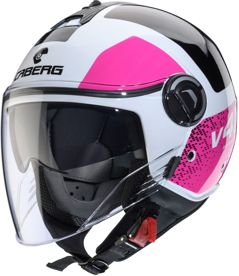 Caberg Riviera V4 X Alpha Cască cu reacție Negru/Alb/Roz XS (53/54) Figura 1