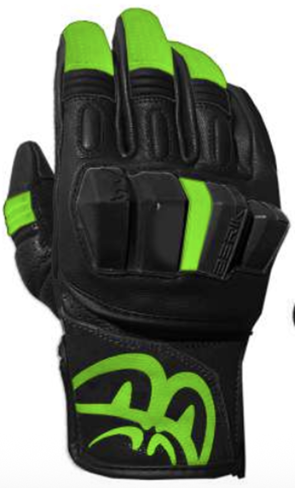 Berik Pesbe Gants de moto noir/vert M Figure 1