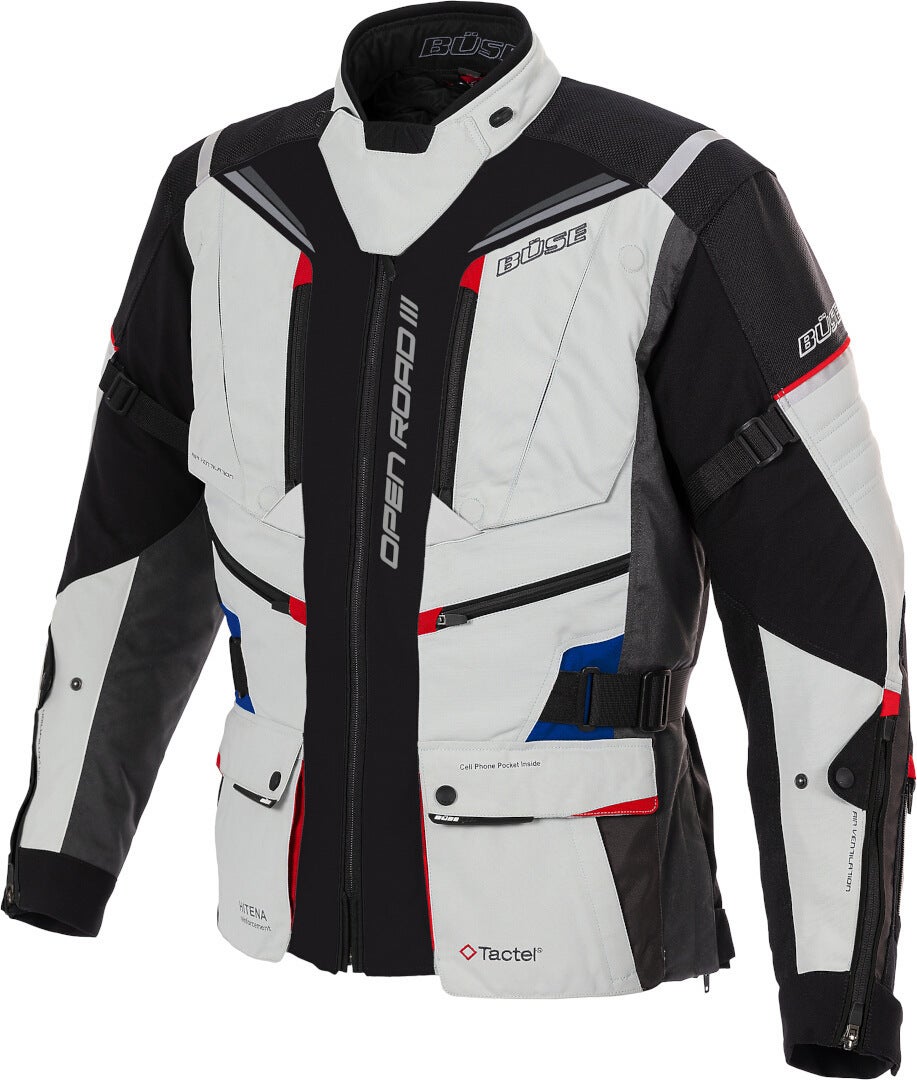 Büse Open Road III Waterproof Ladies Motorcycle Textile Jacket white/grey 46 Figure 1