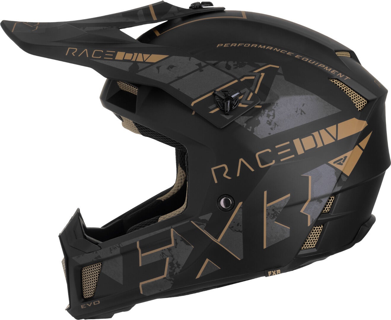 FXR Clutch Stealth Motorcross Helm Zwart mat/goud XL (61/62) Figuur 4