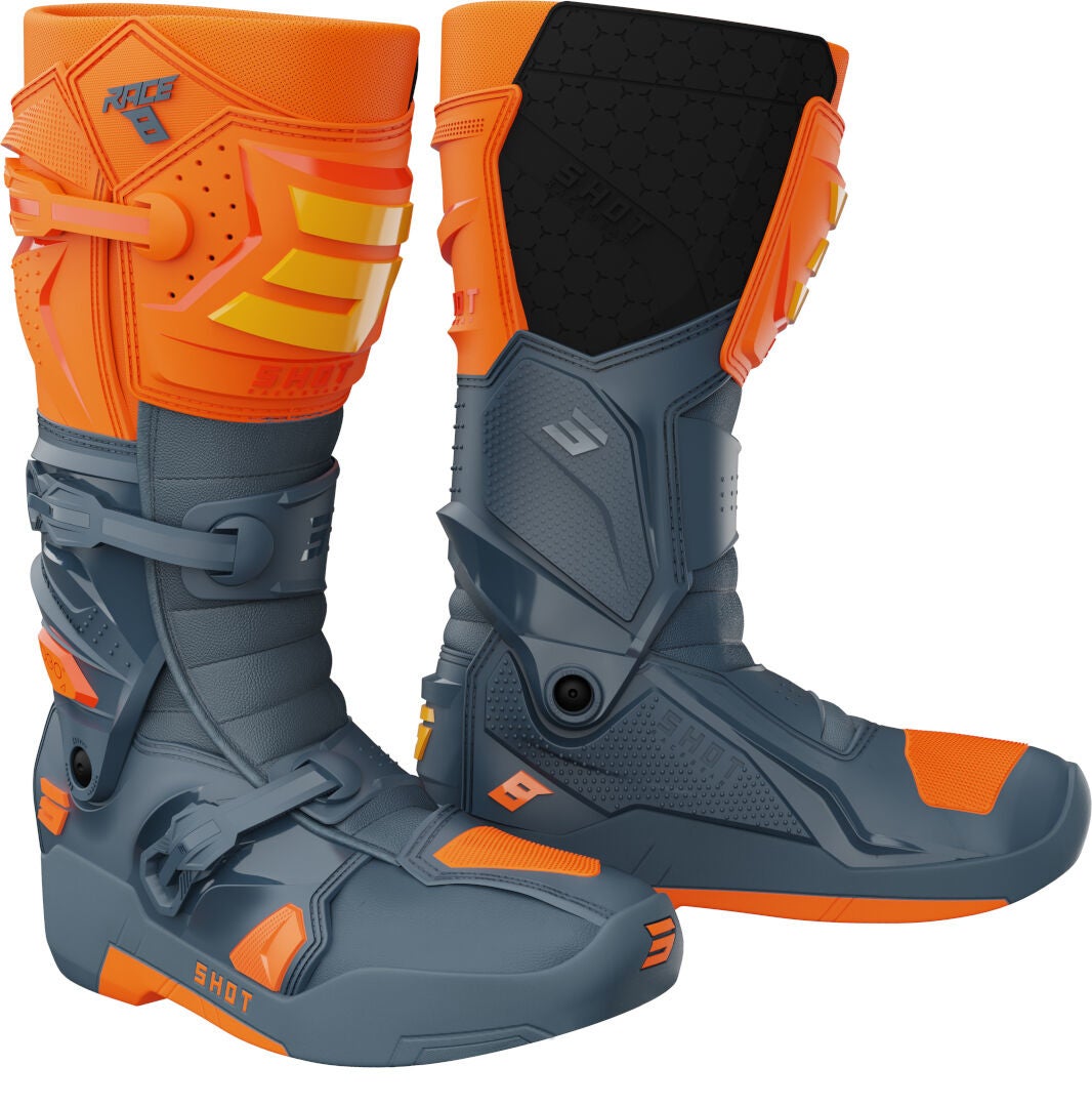 Shot Race 8 Bottes de motocross Gris/Orange 48 Figure 1