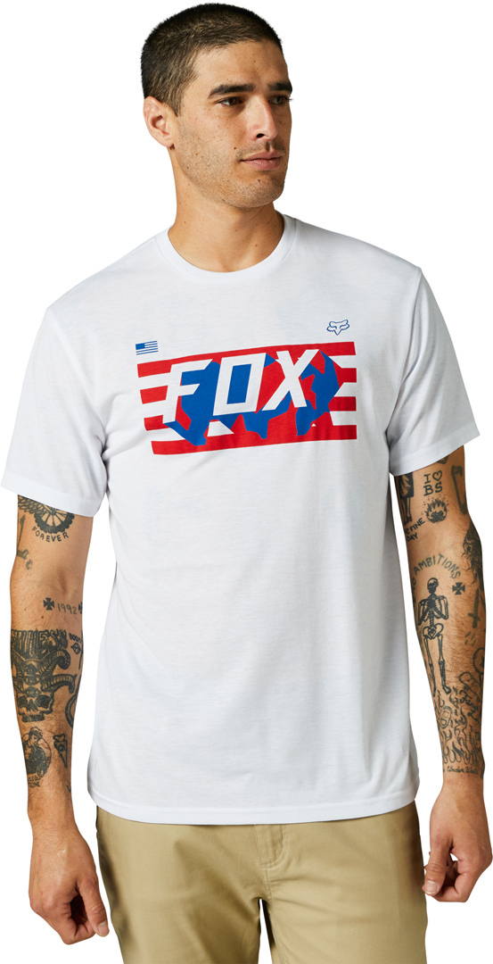 FOX RWT Flag Tech T-Shirt white M Figure 1