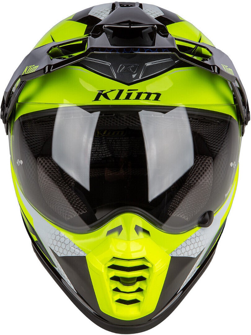 Klim Krios Pro Charger ECE/DOT Carbon Casco da enduro nero/giallo neon L (59/60) Figura 3