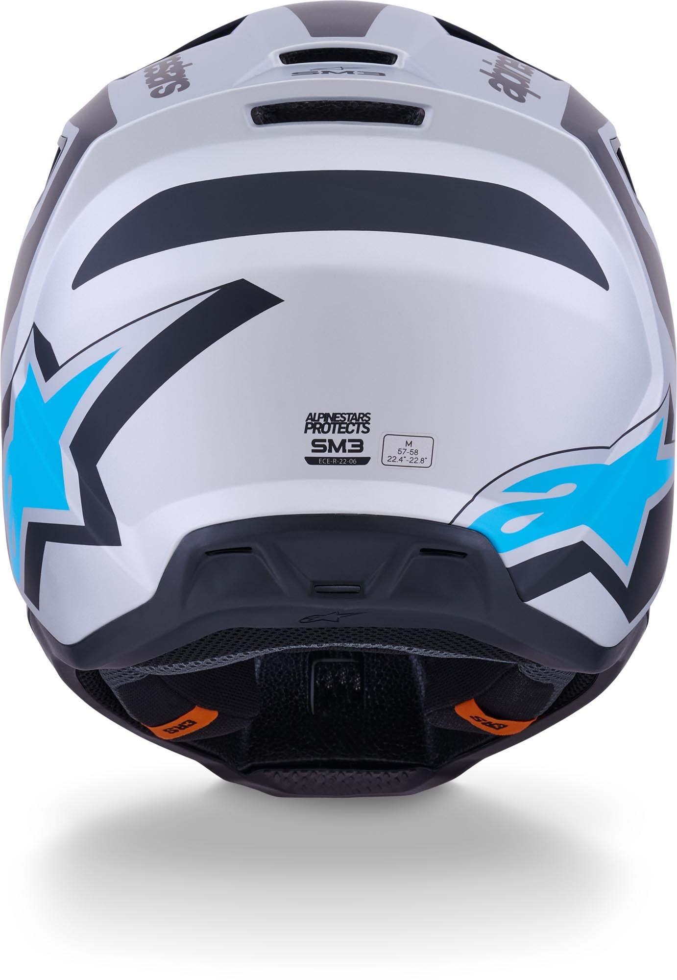 Alpinestars S-M3 Heat Casco da motocross nero/argento opaco S (55/56) Figura 4