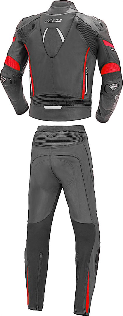 Büse Imola Two Piece Motorcycle Leather Suit black/red 58 Figure 2