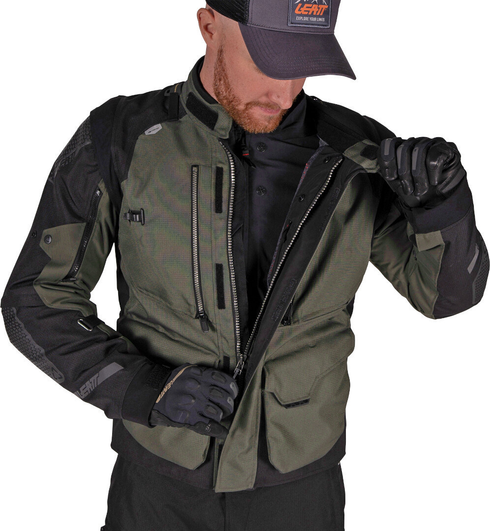 Side view of Leatt ADV Multitour 5.5 waterproof Motorcycle Textile Jacket