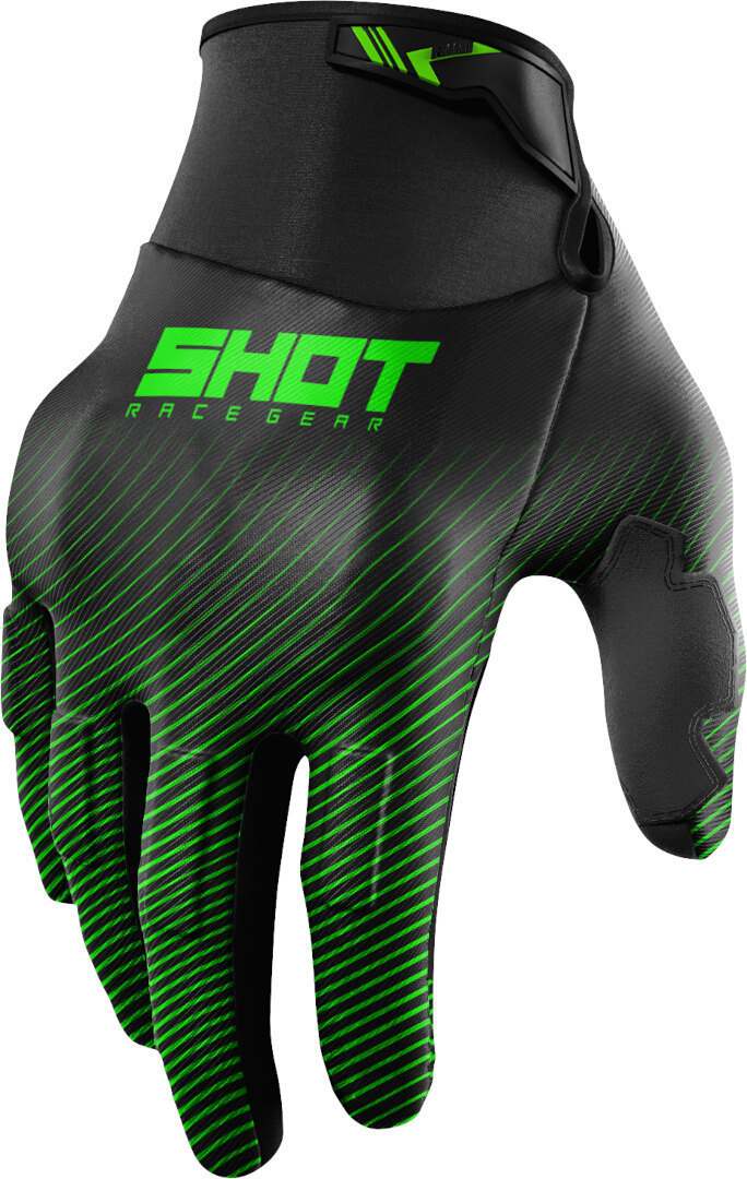 Shot Drift Rim Mănuși de motocross Negru/Verde 11 Figura 1
