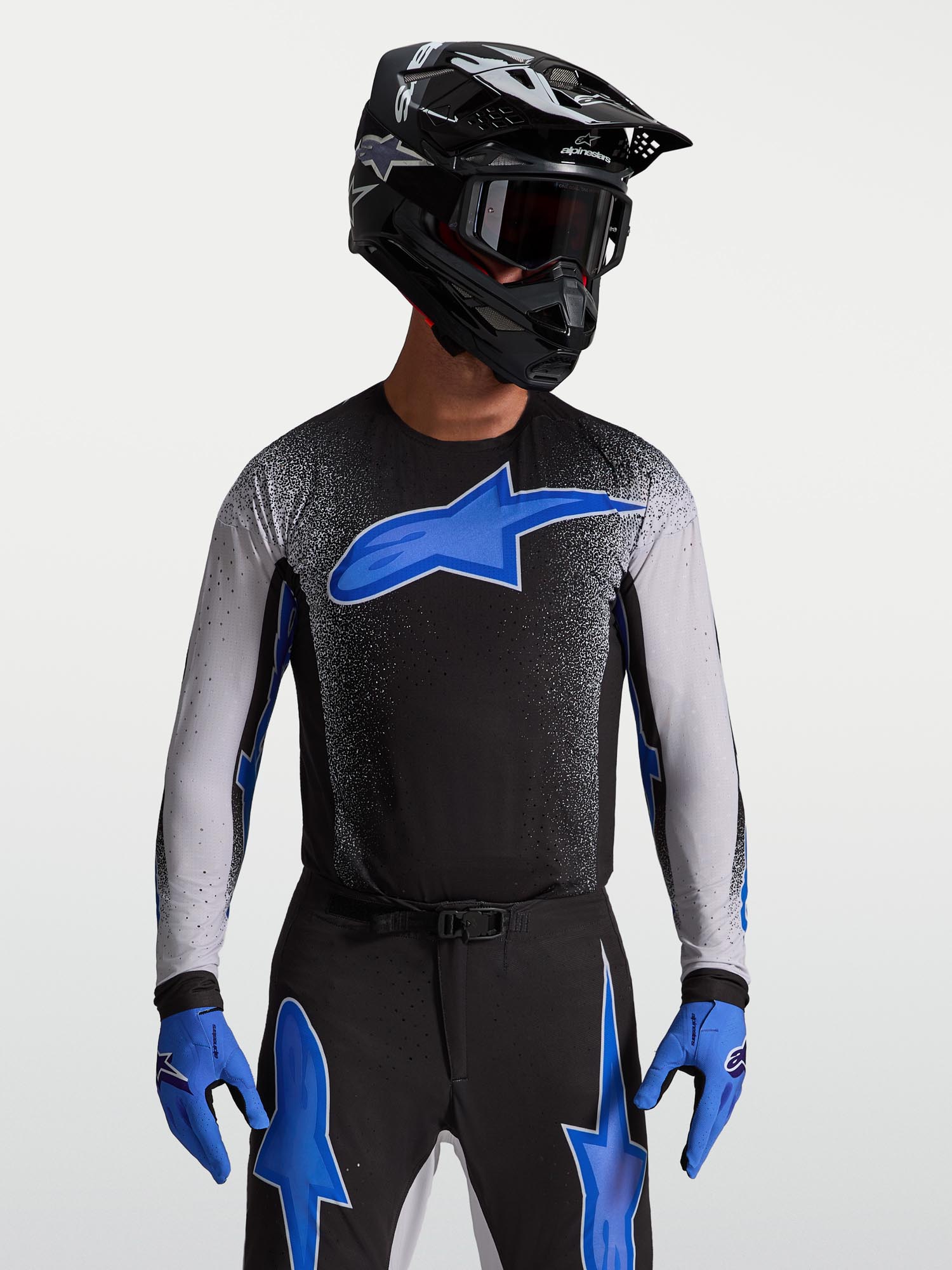 Alpinestars Supertech Hiten AFD Motocross Jersey black/blue/purple M Figure 7