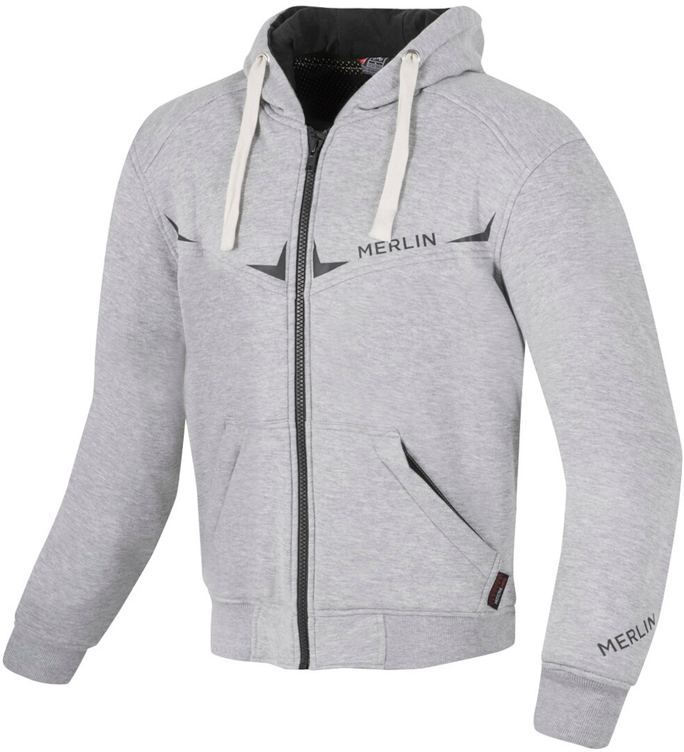 Merlin Easton Hanorac cu fermoar de motocicletă Gri deschis S Figura 1