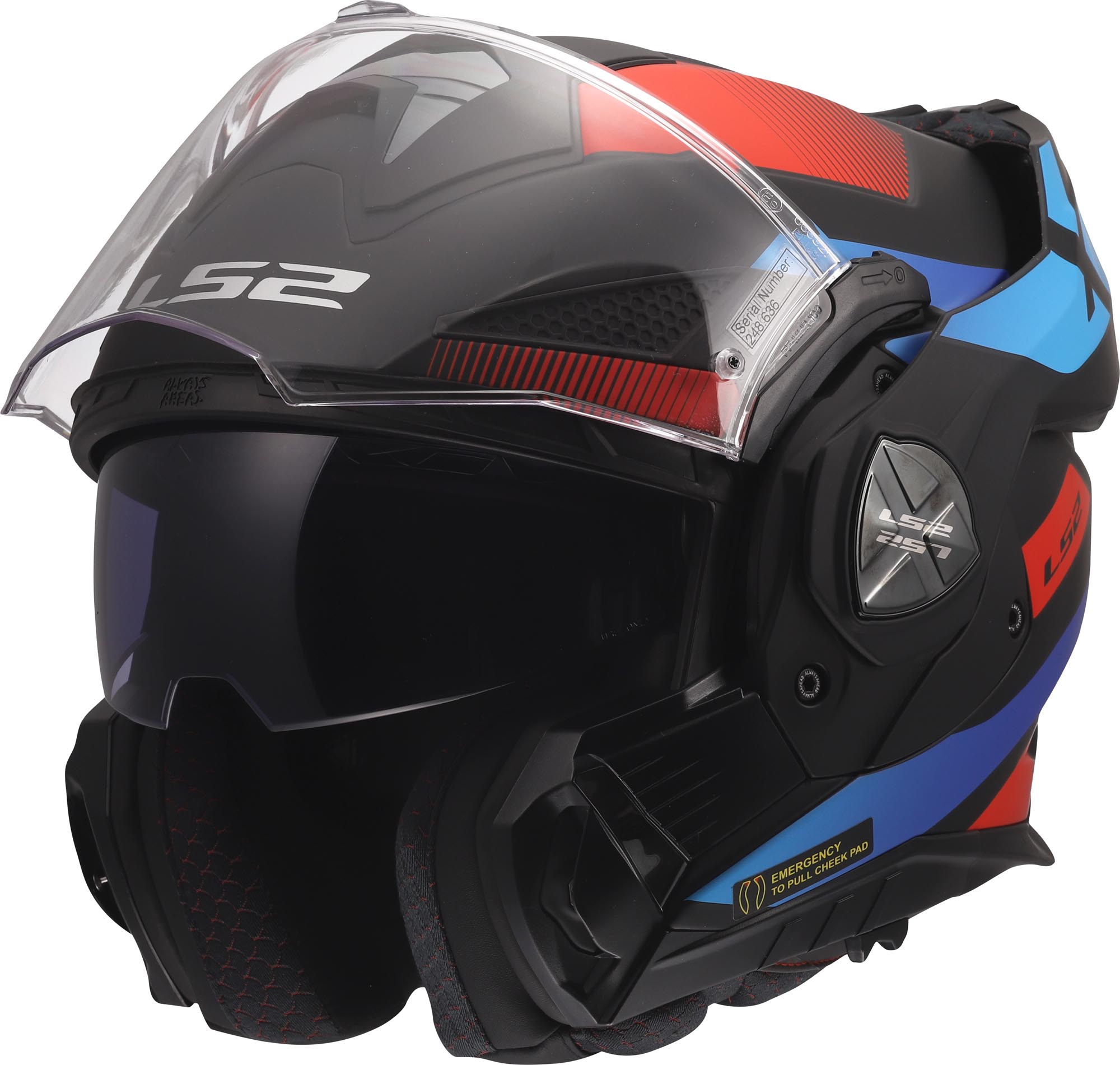 LS2 FF901 Advant X Nova Klapphelm schwarz/rot/blau M (57/58) Abbildung 10