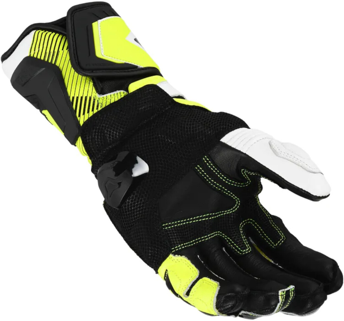 Macna Powertrack 2.0 Motorcykel handskar svart/vit/neongul L Figur 3