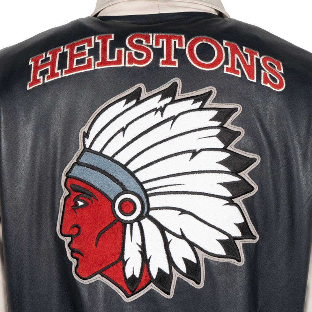Helstons Cheyenne Motorcycle Leather Jacket blue/cream M Figure 5